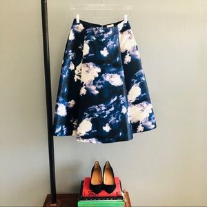 kate spade dusk clouds print a-line skirt